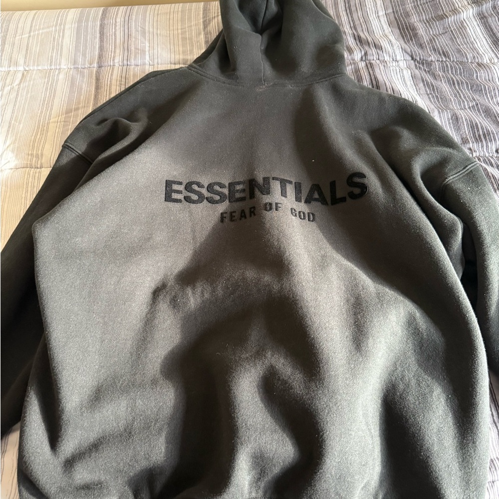 Essentials Fear of God Hoodie in Olive Green